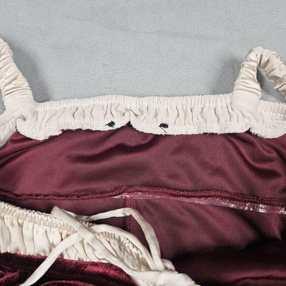 Lulus Velvet Dress Womens XS Burgundy Satin Mini Fairy Whimsical Goth Babydoll - Picture 5 of 12